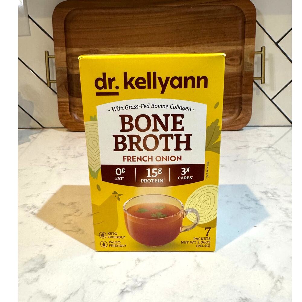 Dr. Kellyann French Onion Bone Broth Collagen Powder Packets x2 boxes